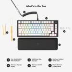Teclado Mecánico Modular Glorious PC Gaming Race GMMK PRO 75% GLO-GMMK-P75-FOX-B Negro Interruptores Fox Aluminio CNC Re