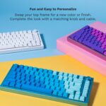 Teclado Mecánico Modular Glorious PC Gaming Race GMMK PRO 75% GLO-GMMK-P75-FOX-B Negro Interruptores Fox Aluminio CNC Re