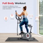 Entrenador Eliptico y Bicicleta 2 en 1 Sunny Health Fitness SF-E322004 Resistencia Magnetica 8 Niveles Volante 11 Libras
