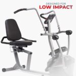 Bicicleta elíptica reclinada Sunny Health and Fitness SF-RBE420035 8 niveles resistencia magnética ejercitadores brazos