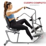 Bicicleta elíptica reclinada Sunny Health and Fitness SF-RBE420035 8 niveles resistencia magnética ejercitadores brazos
