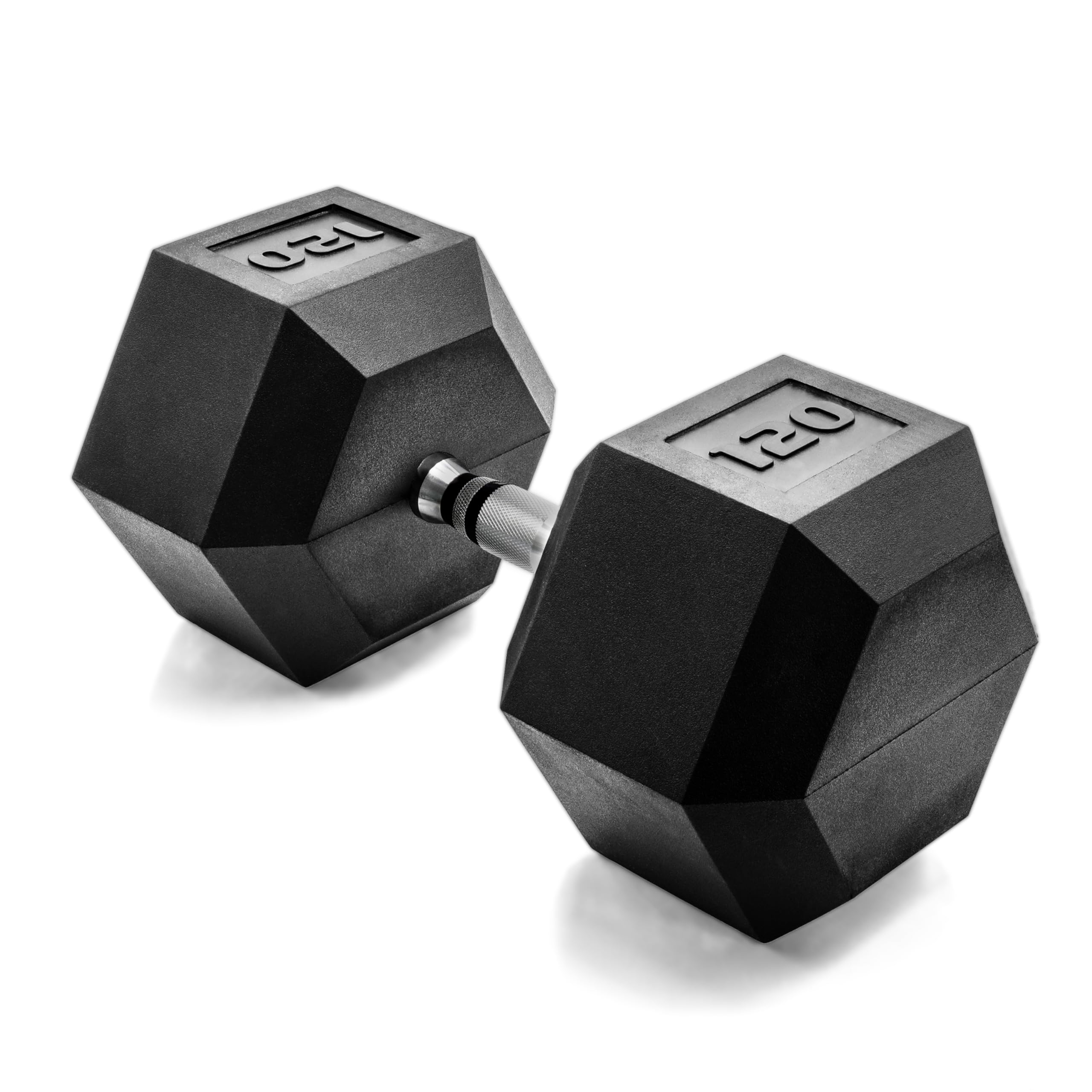 Version 1.0.0 CAP Barbell Peso de la mancuerna hexagonal recubierta, individual, 10-120 libras, múltiples opciones