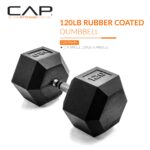 CAP Barbell Peso de la mancuerna hexagonal recubierta, individual, 10-120 libras, múltiples opciones