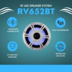 Altavoces 612 PULGADAS Bluetooth LED Blanco
