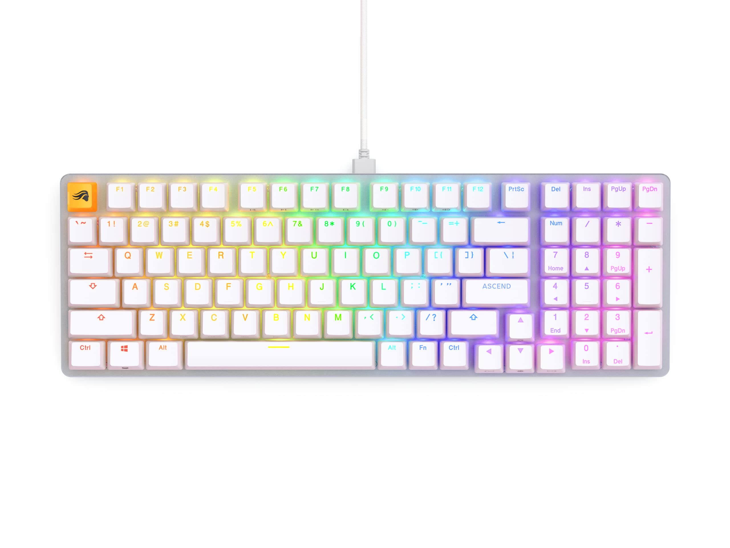 Version 1.0.0 Teclado Mecánico Gamer Glorious GMMK 2 GLO-GMMK2-96-FOX-W 65% Hot-Swap RGB Blanco
