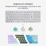 Teclado Mecánico Gamer Glorious GMMK 2 GLO-GMMK2-96-FOX-W 65% Hot-Swap RGB Blanco