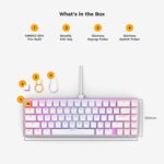 Teclado Mecánico Glorious PC Gaming Race GMMK 2 65% GLO-GMMK2-65-FOX-W Blanco Compacto Bajo Perfil Hot-Swap Interruptore