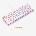 Teclado Mecánico Glorious PC Gaming Race GMMK 2 65% GLO-GMMK2-65-FOX-W Blanco Compacto Bajo Perfil Hot-Swap Interruptore