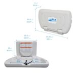 ECR4Kids Cambiador horizontal montado en la pared con espalda delgada, cambiador de bebé, granito blanco