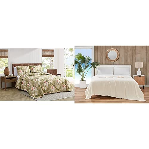 Juego de edredón Tommy Bahama Tropical Orchid 3 piezas King con manta