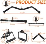 KUKUVI LAT - Accesorios de barra de extracción, accesorios de máquina de cable para gimnasio en casa, equipo de tracción