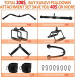 KUKUVI LAT - Accesorios de barra de extracción, accesorios de máquina de cable para gimnasio en casa, equipo de tracción