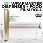 Dispensador de película para alimentos IDL Packaging WP-180D-S WrapMaster 18 pulgadas con rollo 18 pulgadas x 2000 pies