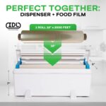 Dispensador de película para alimentos IDL Packaging WP-180D-S WrapMaster 18 pulgadas con rollo 18 pulgadas x 2000 pies