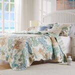 Juego de edredón King Cal King Atlantis Coastal Greenland Home Fashions GL-1810ABSK color jade 5 piezas