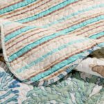 Juego de edredón King Cal King Atlantis Coastal Greenland Home Fashions GL-1810ABSK color jade 5 piezas