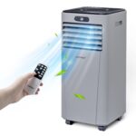 Aire acondicionado portátil COSTWAY Portable Air Conditioner 10000 BTU modo secado ventilador y reposo 2 velocidades tem