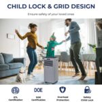 Aire acondicionado portátil COSTWAY Portable Air Conditioner 10000 BTU modo secado ventilador y reposo 2 velocidades tem