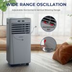 Aire acondicionado portátil COSTWAY Portable Air Conditioner 10000 BTU modo secado ventilador y reposo 2 velocidades tem