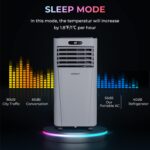 Aire acondicionado portátil COSTWAY Portable Air Conditioner 10000 BTU modo secado ventilador y reposo 2 velocidades tem