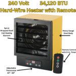 Calentador Eléctrico Garaje Dura Heat EWH9615 240V 10,000W 34,120 BTU con Control Remoto Sistema ECO y Montaje en Techo