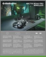 Auricular gaming inalámbrico SteelSeries Arctis Nova Pro Wireless 61521 drivers hi-fi ANC activo sistema Infinity Power