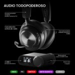 Auricular gaming inalámbrico SteelSeries Arctis Nova Pro Wireless 61521 drivers hi-fi ANC activo sistema Infinity Power