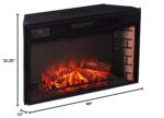 Caja de fuego electrica pantalla ancha Southern Enterprises AMZ3315AF negro 33 pulgadas con control remoto LED calentado