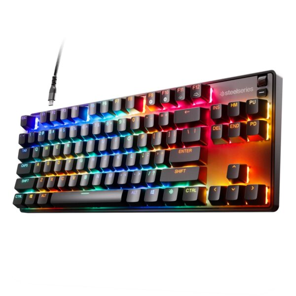Teclado para juegos SteelSeries Apex 9 TKL 64847 óptico HotSwap interruptores OptiPoint RGB marco aleación aluminio tecl