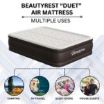 Colchon inflable cama de aire doble zona Beautyrest AMZDUET18QN firmeza ajustable bomba integrada altura elevada tamano