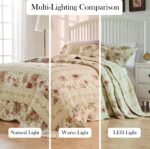 Juego de colcha acolchada Greenland Home Antique Rose Greenland Home Fashions GL-WB0726JSK algodón 100% jumbo 120 x 118