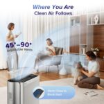 Purificador de aire LEVOIT EverestAir LAP-EL551S-AUS monitor calidad del aire 3 canales prefiltro lavable HEPA modo sueñ