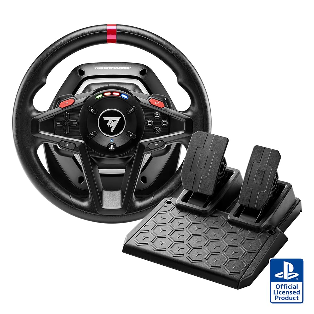 Version 1.0.0 Volante de Carreras Force Feedback Thrustmaster T128P 4169096 Compatible PS5 PS4 PC Sistema HYBRID DRIVE Pedales Magnéti