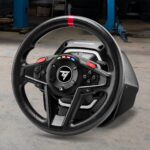 Volante de Carreras Force Feedback Thrustmaster T128P 4169096 Compatible PS5 PS4 PC Sistema HYBRID DRIVE Pedales Magnéti