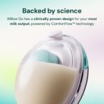 Willow Go - Extractor de leche manos libres - Extractor de lactancia portátil - portátil, eléctrico, inalámbrico y 9 niv