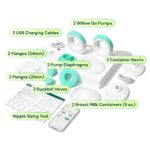 Willow Go - Extractor de leche manos libres - Extractor de lactancia portátil - portátil, eléctrico, inalámbrico y 9 niv