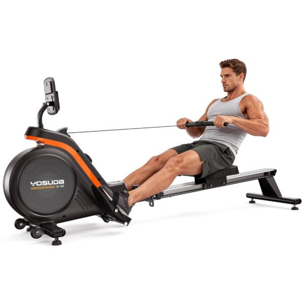 Máquina de remo magnética YOSUDA PRO H-187 plegable 16 niveles de resistencia capacidad 400 libras hogar