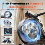 Máquina de remo magnética YOSUDA PRO H-187 plegable 16 niveles de resistencia capacidad 400 libras hogar