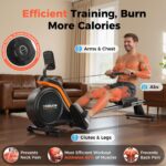 Máquina de remo magnética YOSUDA PRO H-187 plegable 16 niveles de resistencia capacidad 400 libras hogar