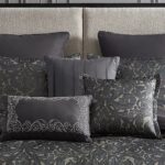 Juego de edredón King 10 piezas 100% poliéster Delery Riverbrook Home 84189 bronceado negro