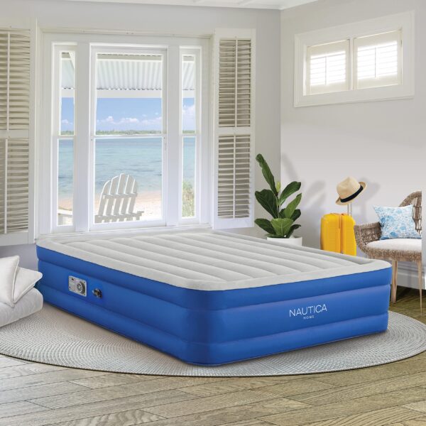 Colchon inflable cama de aire para invitados Boyd Sleep AMZNMPEQN tamano Queen felpa vinilo antidesinflado con bomba