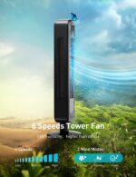 Ventilador Torre Dreo Pilot Pro DR-HTF005 42 pulgadas sin aspas oscilante 90 grados motor DC silencioso 25dB 9 velocidad