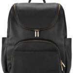 Skip Hop Mochila para pañales: Evermore, Bolsa de viaje multifunción para bebé 6 en 1, negro