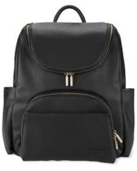 Skip Hop Mochila para pañales: Evermore, Bolsa de viaje multifunción para bebé 6 en 1, negro
