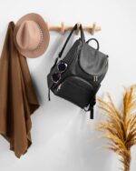Skip Hop Mochila para pañales: Evermore, Bolsa de viaje multifunción para bebé 6 en 1, negro