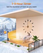 Calentador Infrarrojo de Patio HAIMMY UEH500 1500W 42" 9 Niveles Control Remoto Temporizador 9H IPX5