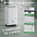 Deshumidificador Waykar JD025CE-80 80 Pintas Energy Star para Hogares y Sótanos de hasta 5,000 pies cuadrados con Mangue