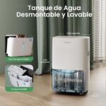 Deshumidificador Waykar JD025CE-80 80 Pintas Energy Star para Hogares y Sótanos de hasta 5,000 pies cuadrados con Mangue