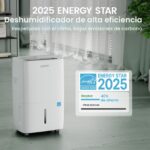 Deshumidificador Waykar JD025CE-80 80 Pintas Energy Star para Hogares y Sótanos de hasta 5,000 pies cuadrados con Mangue