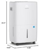 Deshumidificador Waykar JD026E-130 130 pintas 6500 pies cuadrados con drenaje continuo para sótanos almacenes y espacios